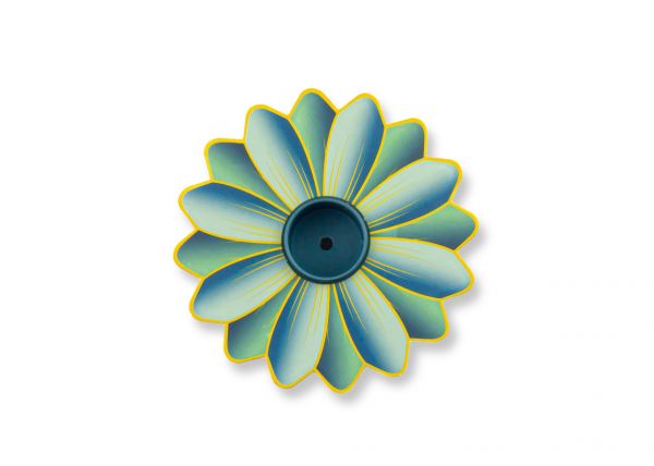 Tropfenfänger DRIP - Blume 4 blau